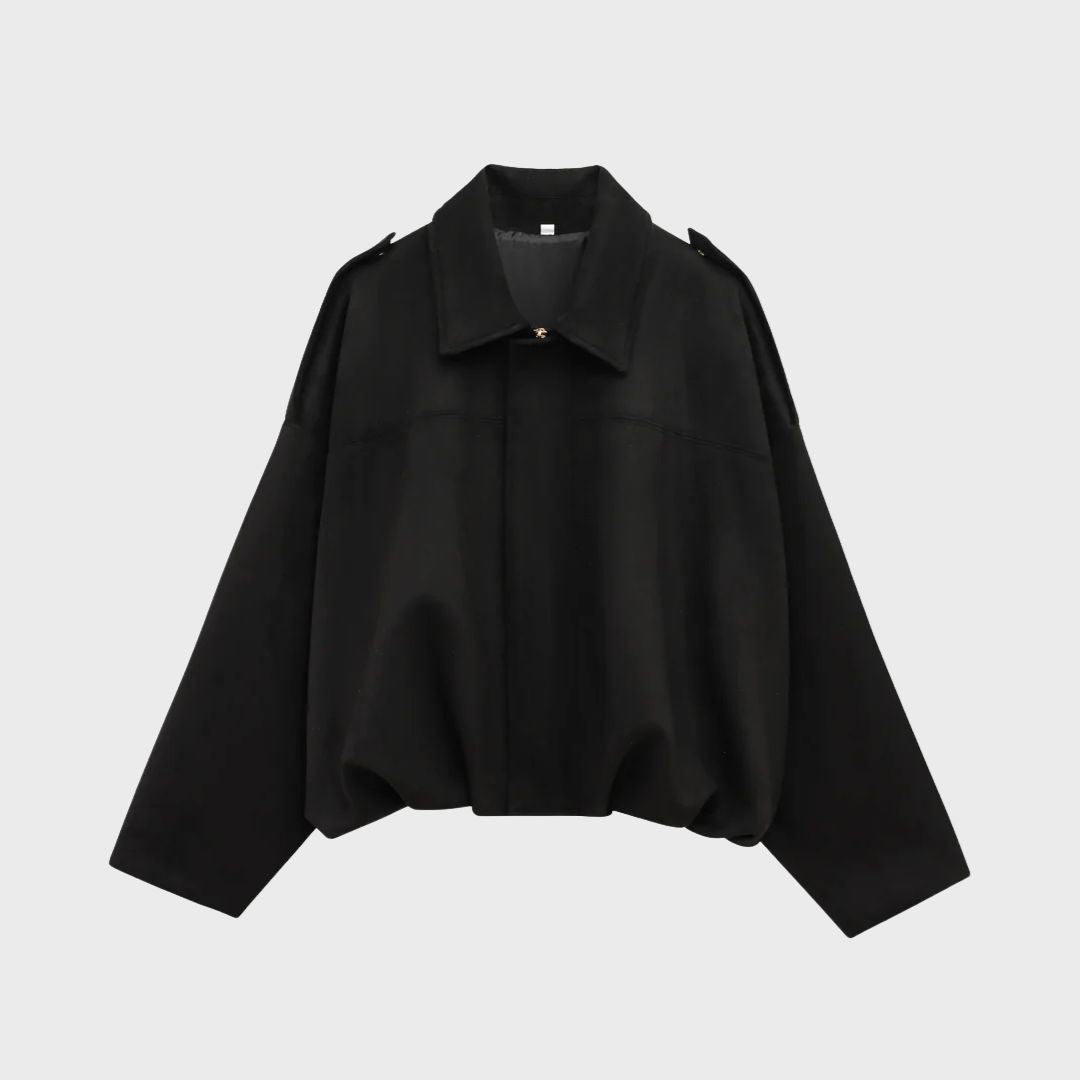 Veste en cuir oversize en daim chaude et élégante