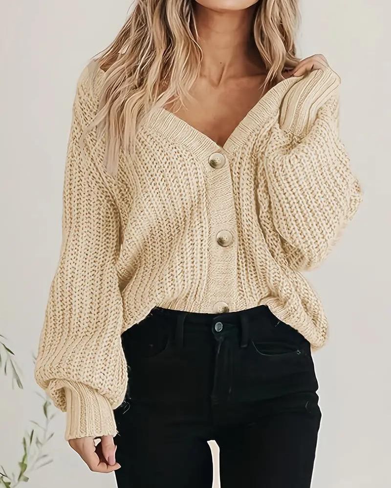 Gilet cardigan femme chaud d'automne