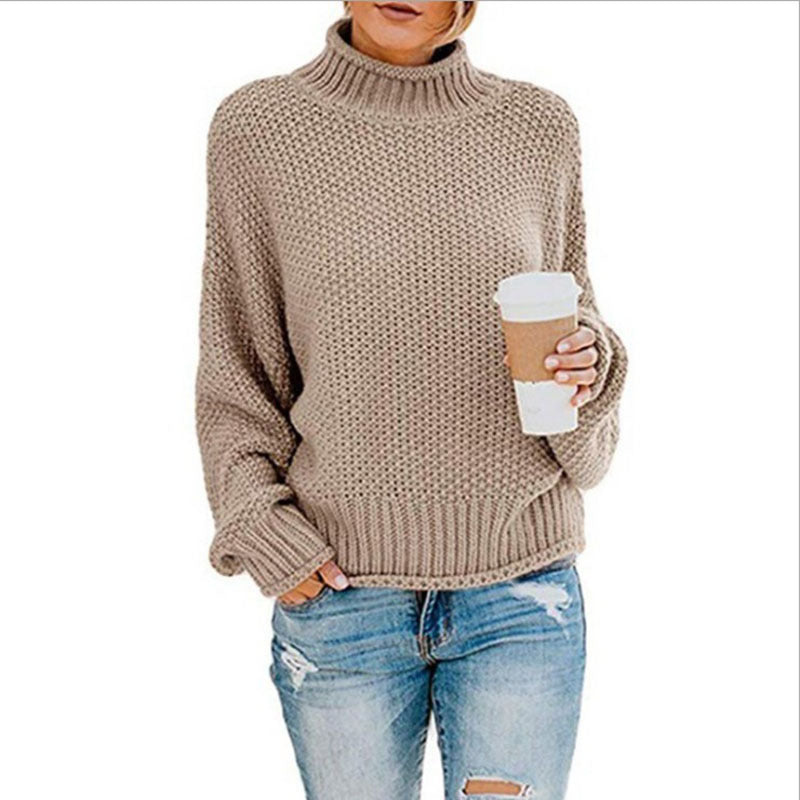 Pull-over femme en grosse maille doux et confortable