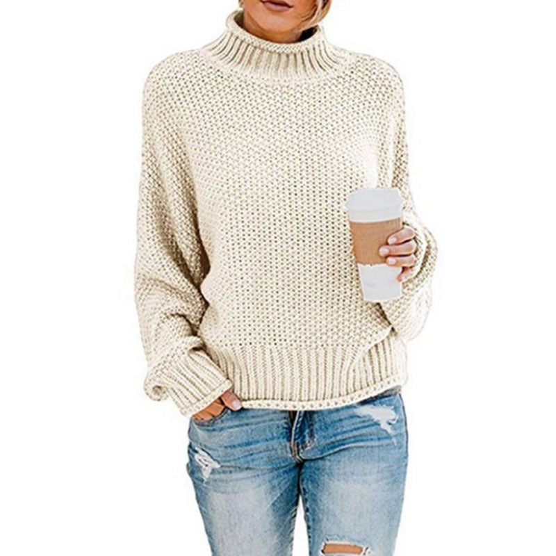 Pull-over femme en grosse maille doux et confortable