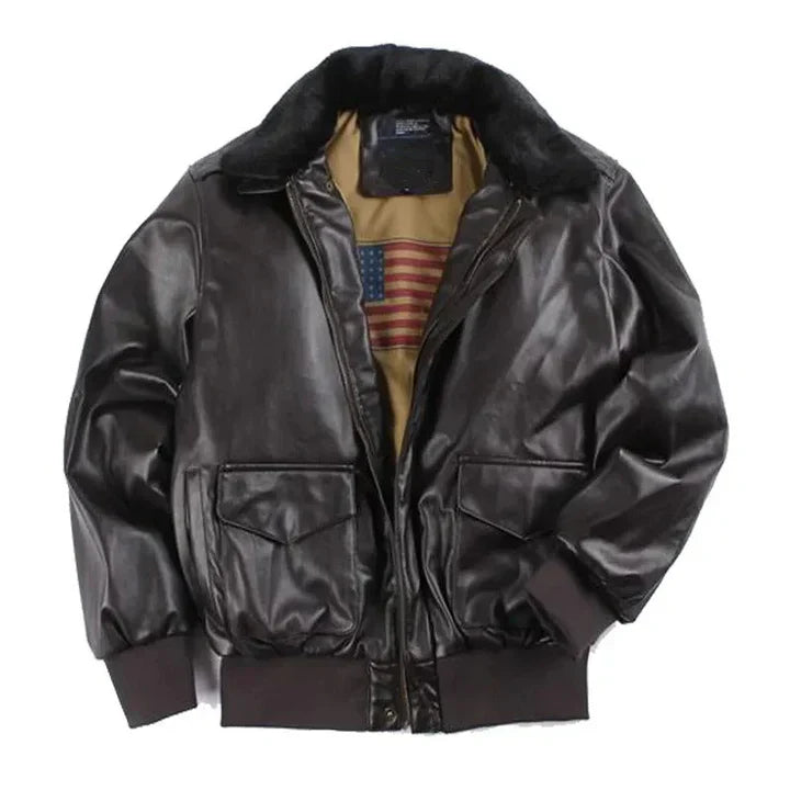 Lederjacke Vintage Motorrad Winter - IdealeKleiden