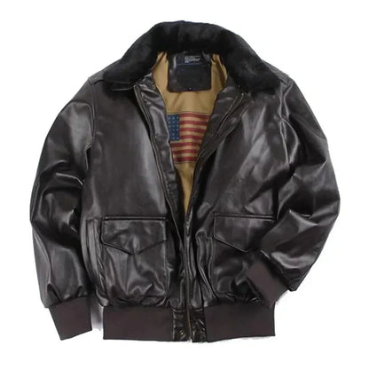 Lederjacke Vintage Motorrad Winter - IdealeKleiden