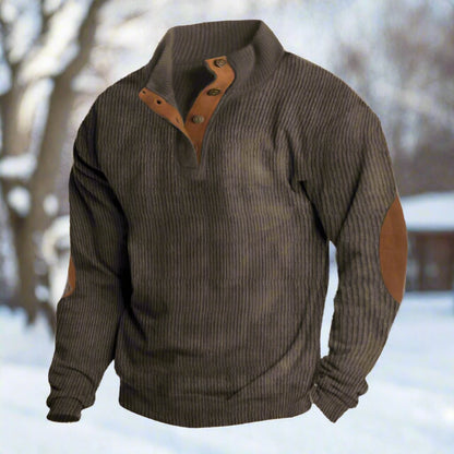 Pull à col montant stylé effet daim