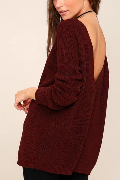 Pull tricoté ample pour femmes