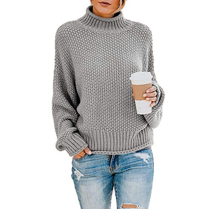 Pull-over femme en grosse maille doux et confortable