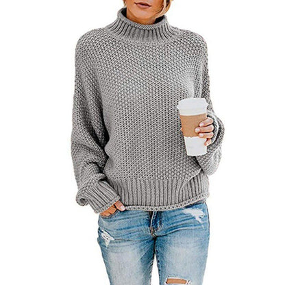 Pull-over femme en grosse maille doux et confortable