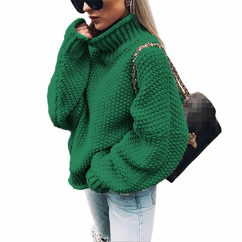 Pull-over femme en grosse maille doux et confortable