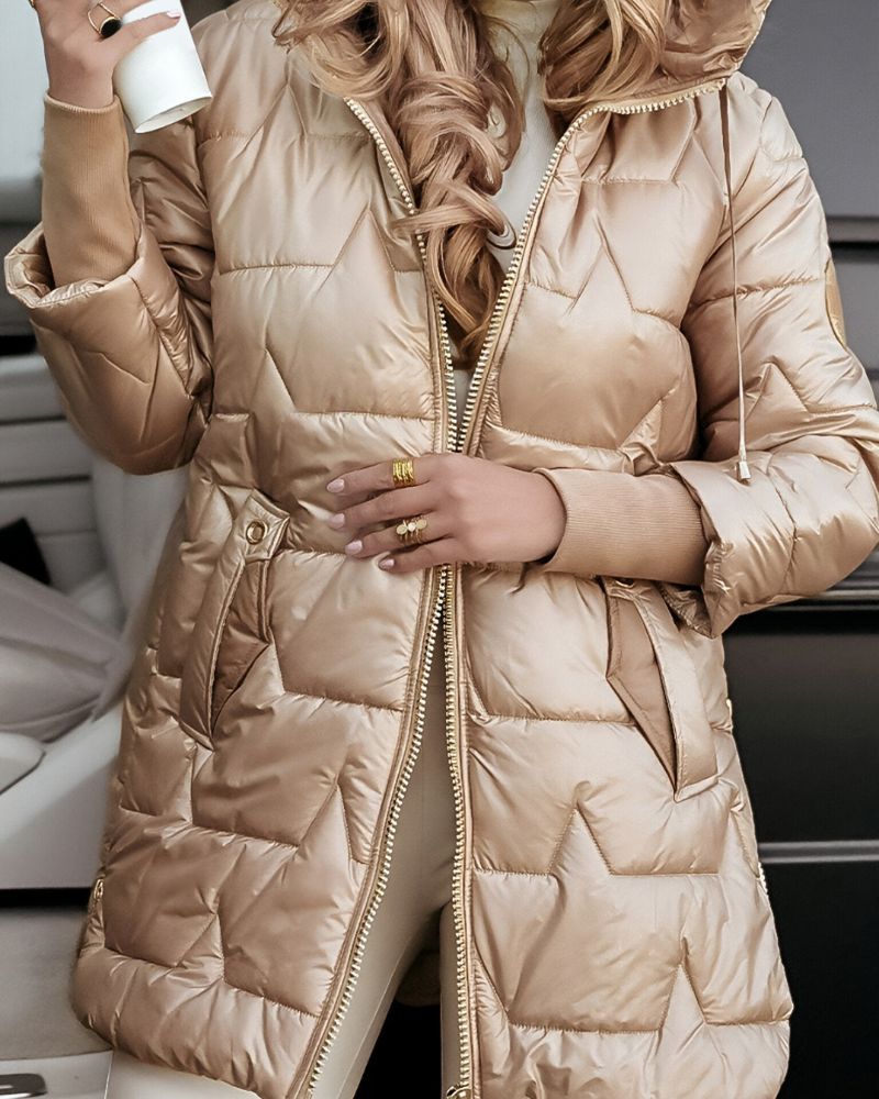 Manteau d'hiver confortable à manches longues
