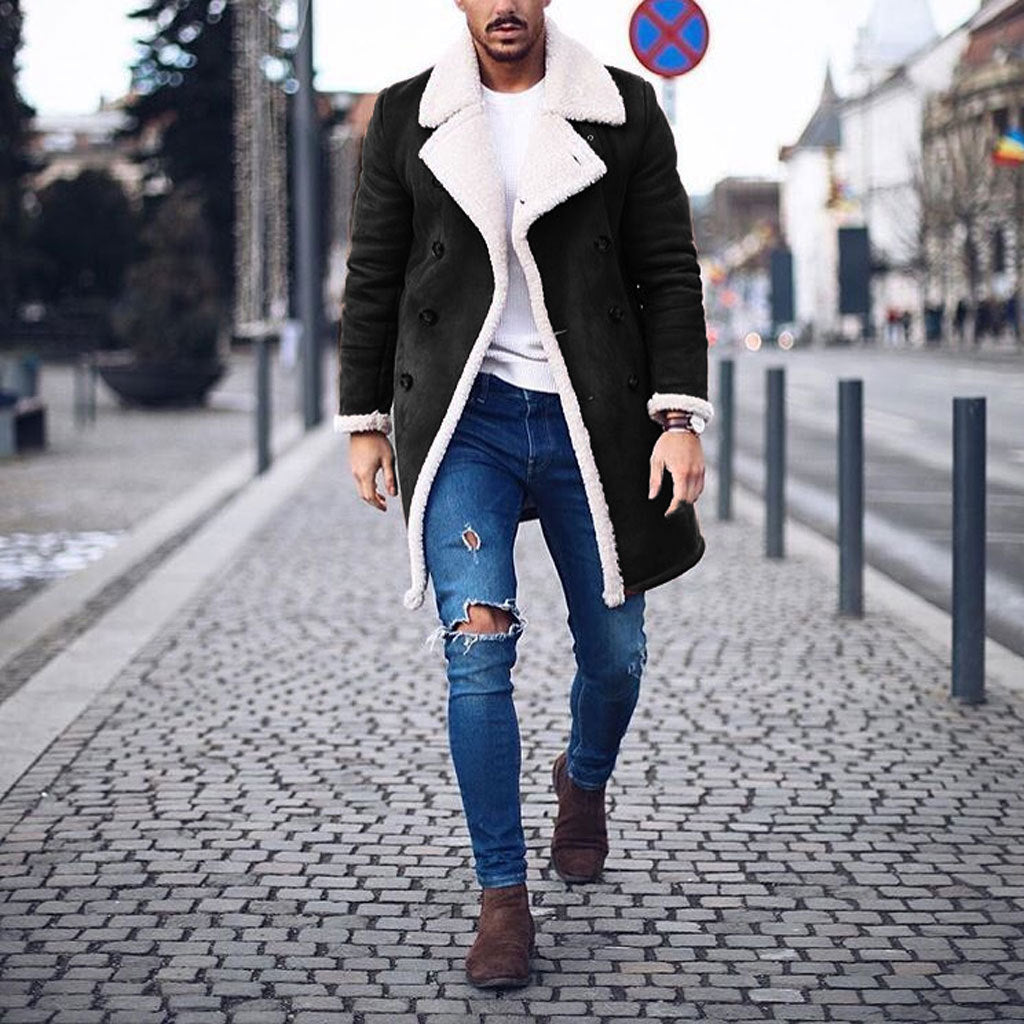 Manteau d'hiver homme doublé chaud isolé
