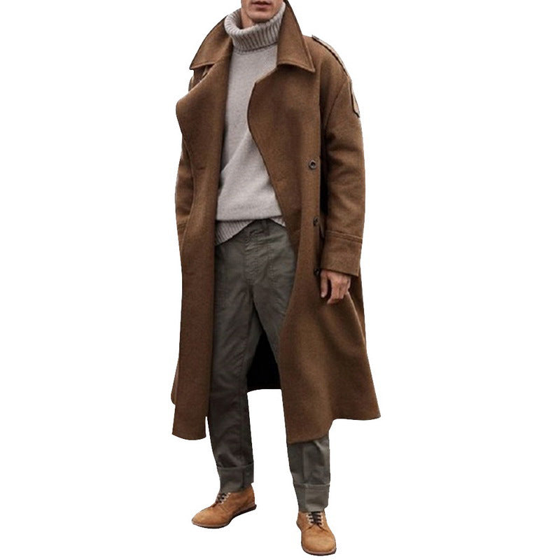 Manteau en laine pour homme Design élégant Double boutonnage