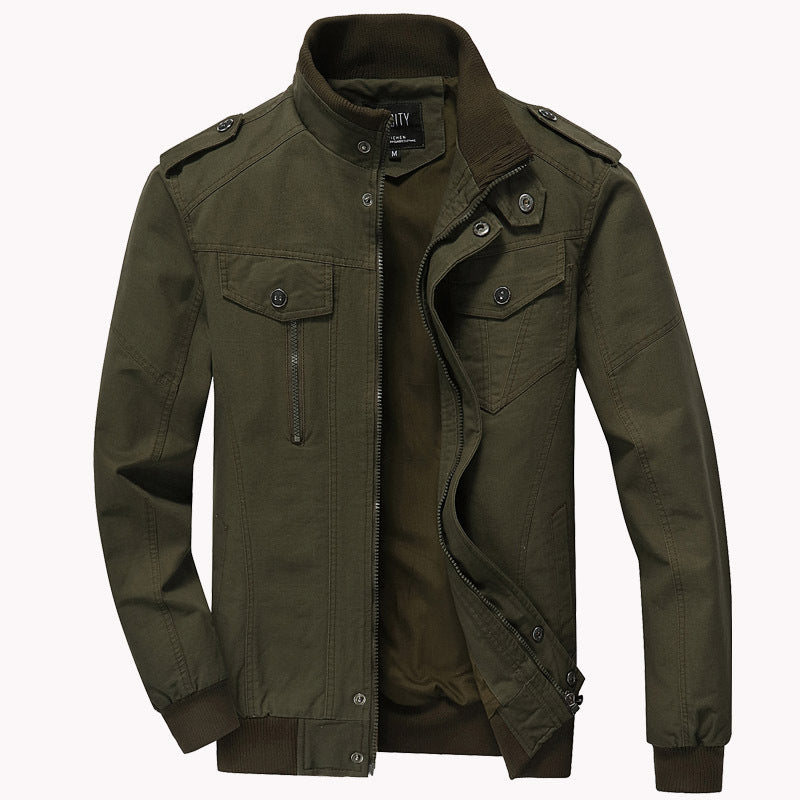 Veste militaire pour homme en coton, style extérieur