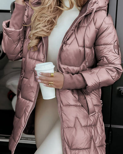 Manteau d'hiver confortable à manches longues