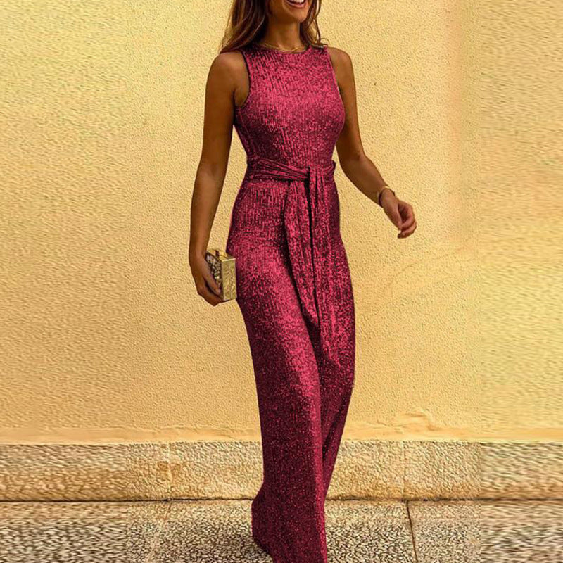 Robe de soirée scintillante pour femme élégante, dos nu