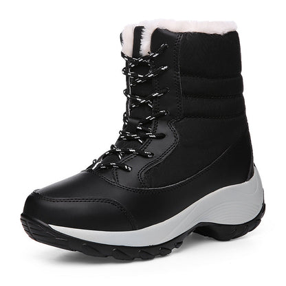 Bottines en cuir imperméables femme hiver