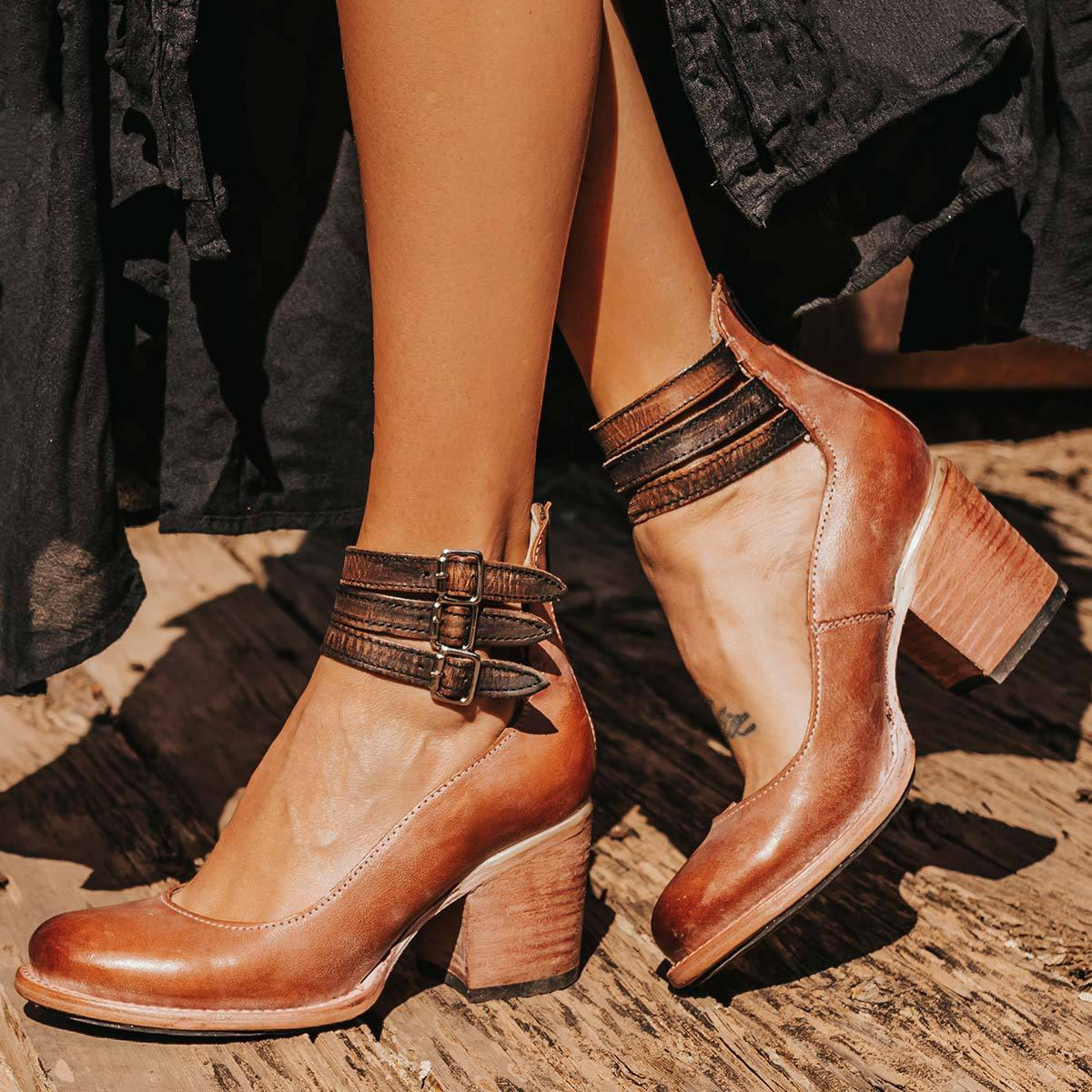 Élégantes bottes en cuir pour femme