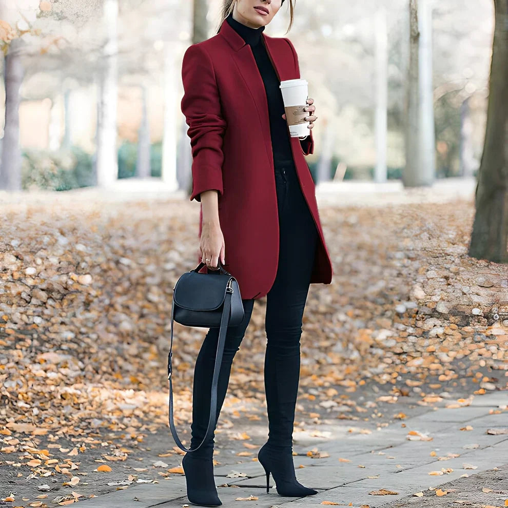 Blazer en coton coloré, décontracté chic pour femme