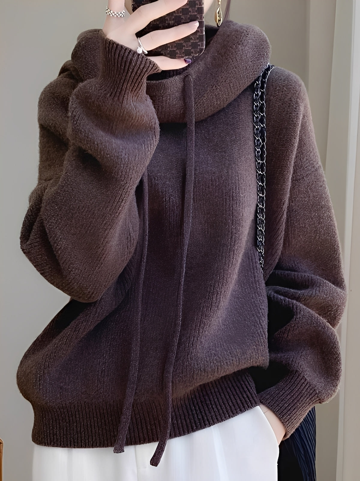 Hoddie en laine pour femme Doux et chaud