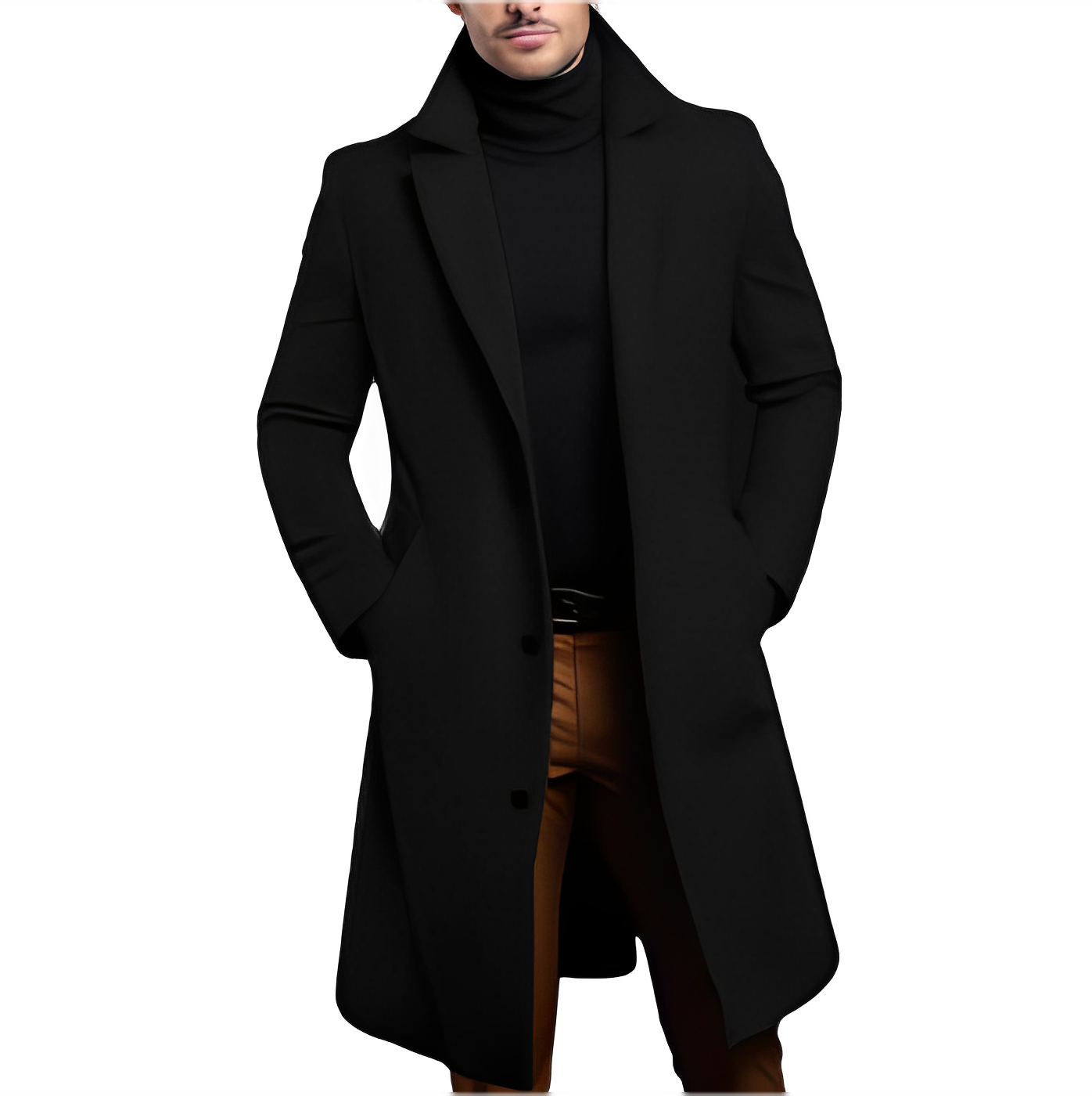 Trench-coat stylé pour homme en laine