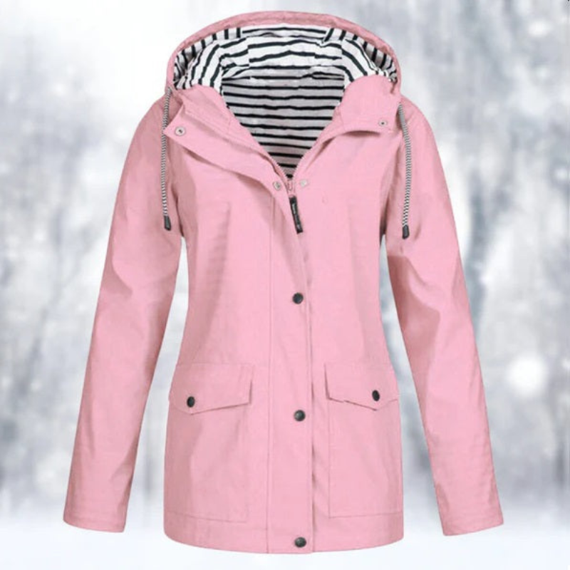 Veste d'hiver femme capuche fermeture éclair