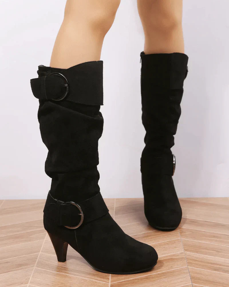 Stiefel Damen Hoch Weich Lederschaft - IdealeKleiden