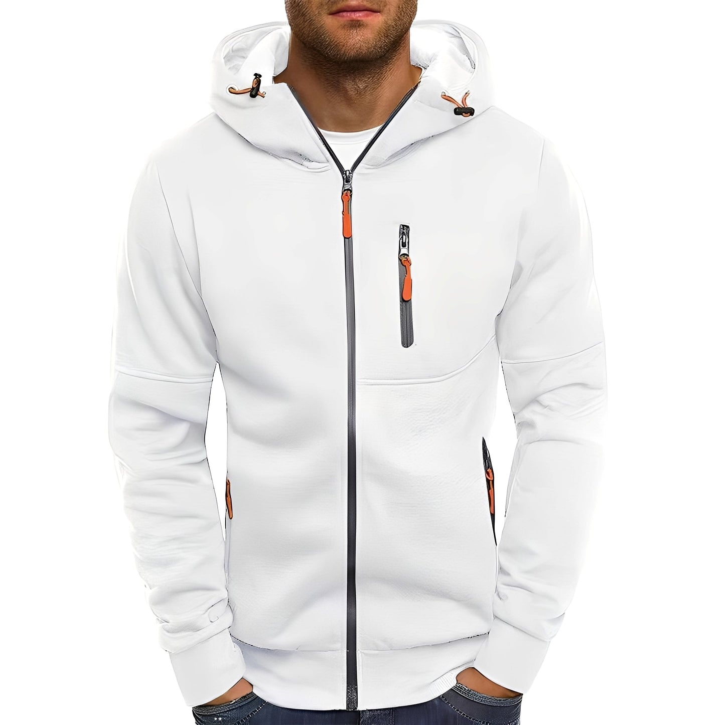 Veste stylée pour homme, moderne, à capuche