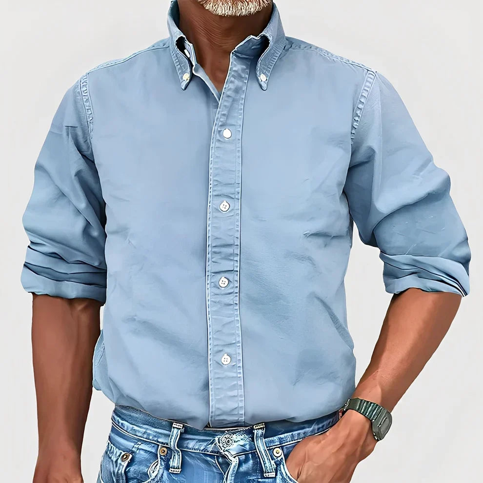 Chemise homme décontractée à manches longues