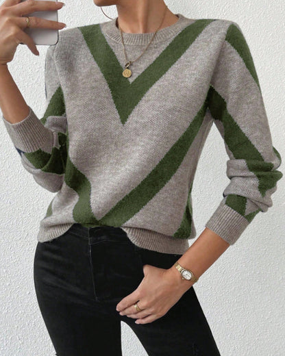 Robe tendance col rond motif géométrique