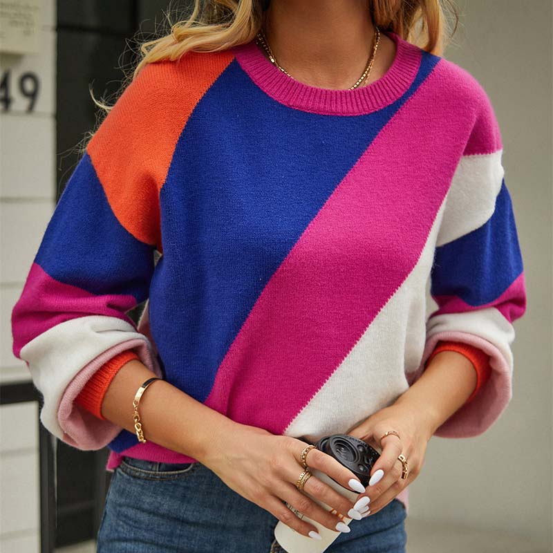 Pull coloré style moderne