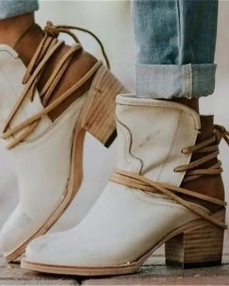 Bottes western stylées look vintage