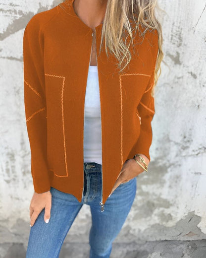 Blouson aviateur femme sportif zippé