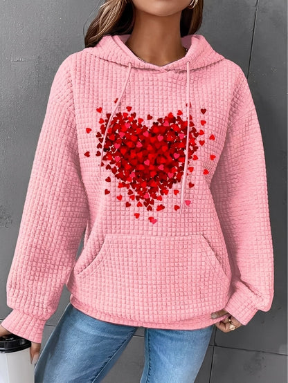 Veste stylée pour femme | Sweat-shirt doux imprimé à capuche
