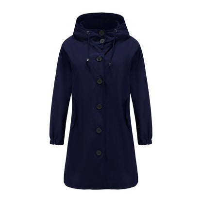Veste imperméable à capuche pour femme Confortable