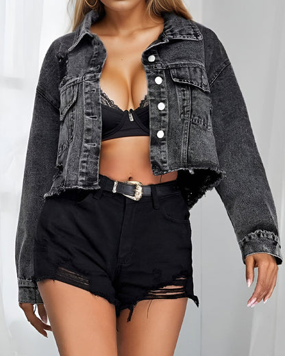 Moderne Denim Jacke Damen - IdealeKleiden