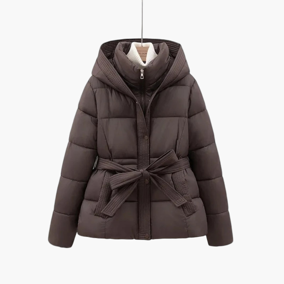 Isabella Doudoune d'hiver pour femme avec ceinture chaude et isolée