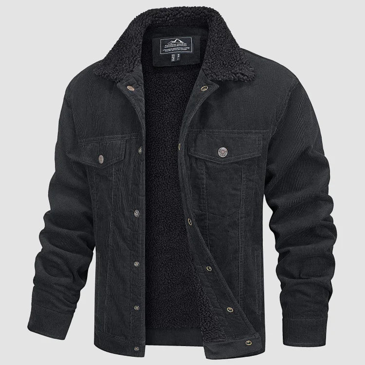 Veste en velours côtelé homme Chaude Confortable