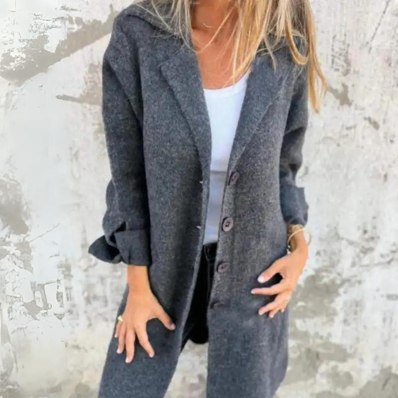 Blouse femme élégante mélange laine classique