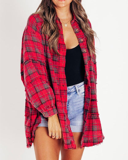 Vêtements de flanelle élégants pour femmes grandes tailles