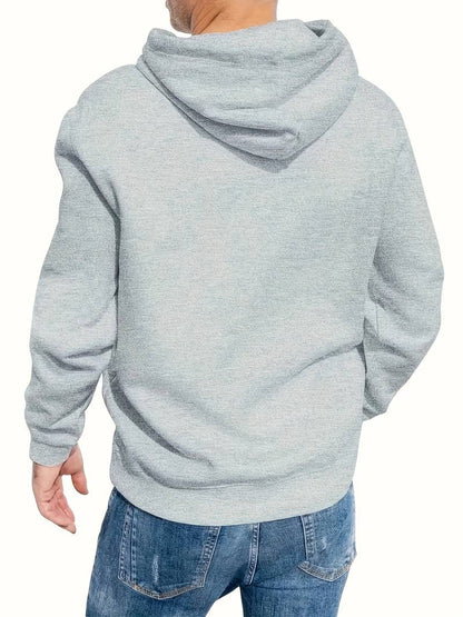 Herren Retro Berg Hoodie Elegant Grau - IdealeKleiden