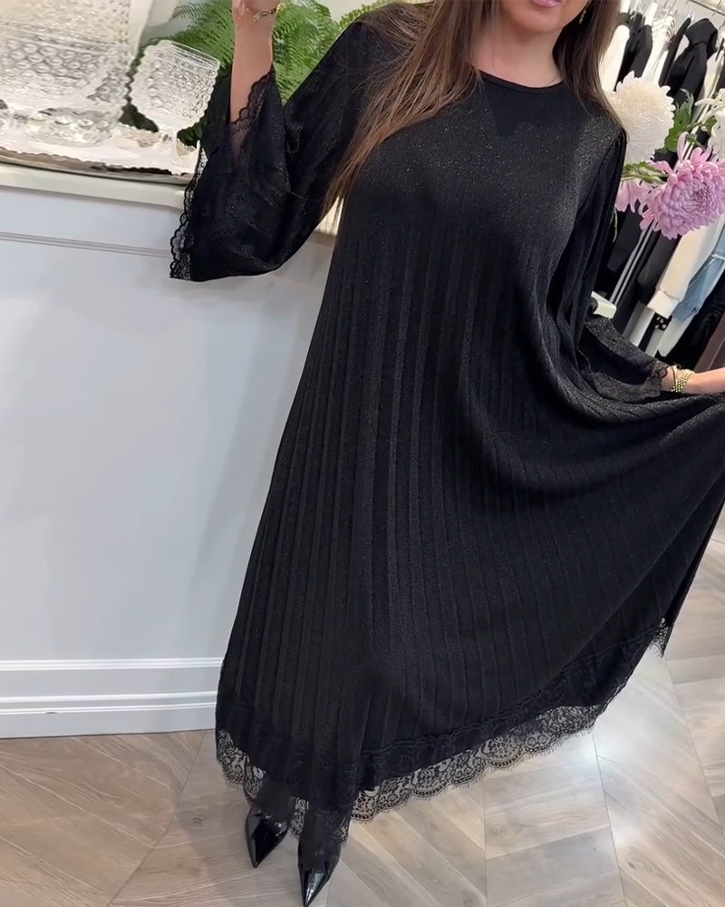Vêtements féminins romantiques Col rond Dentelle