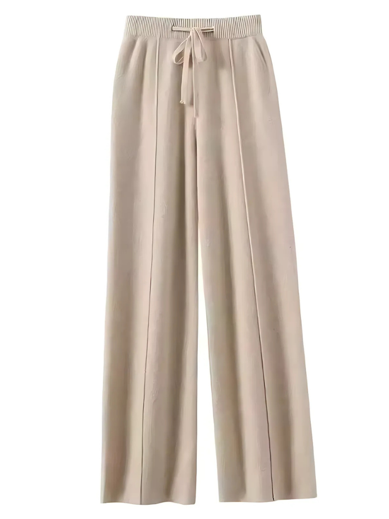 Pantalon tricoté jambe large Élégant Confortable