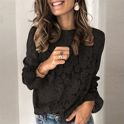 Chemisier Femme Dentelle Floral Élégant