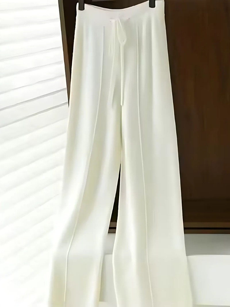 Pantalon tricoté jambe large Élégant Confortable
