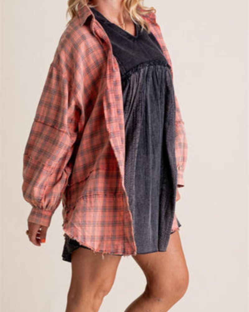 Vêtements de flanelle élégants pour femmes grandes tailles