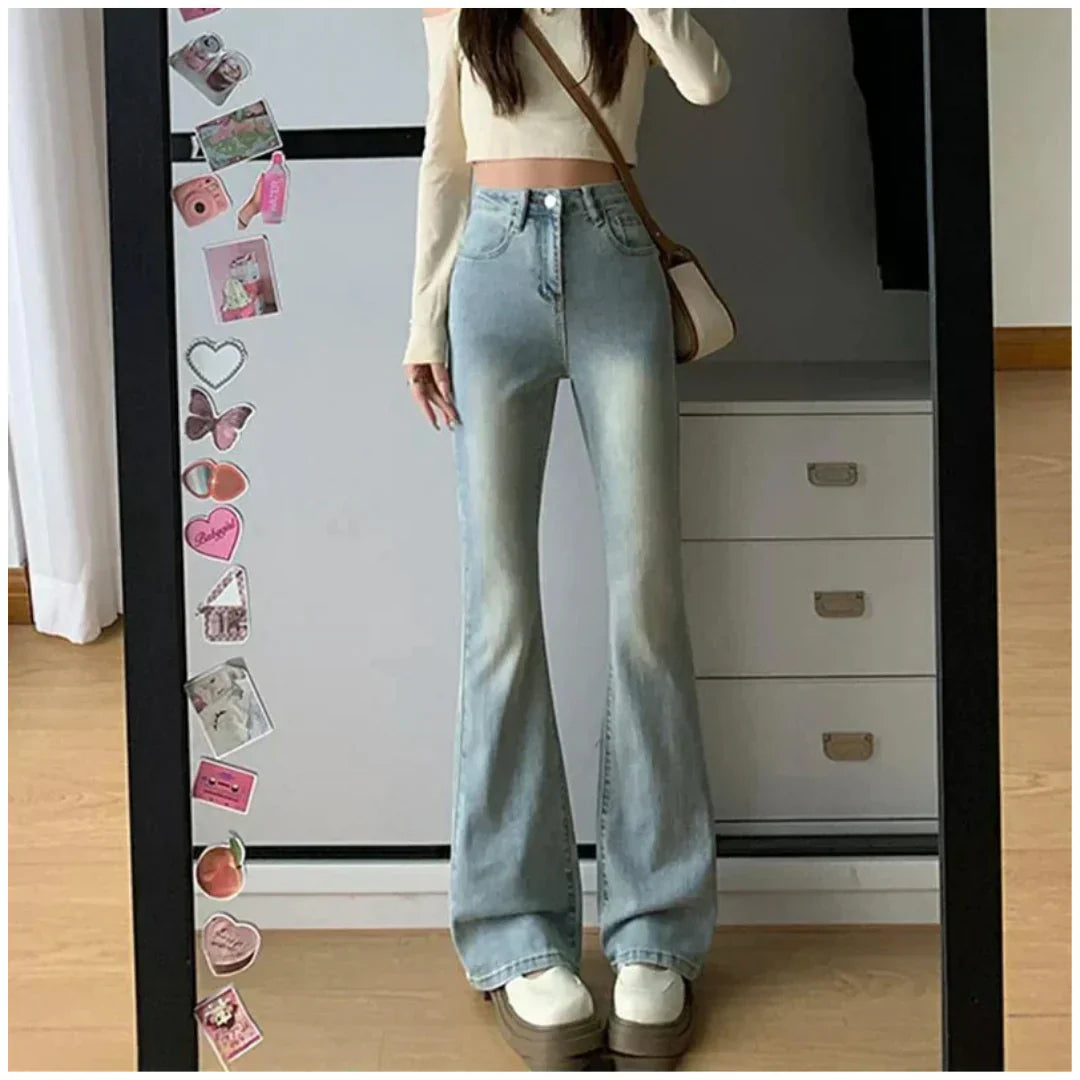 Jean slim femme taille haute coupe ajustée