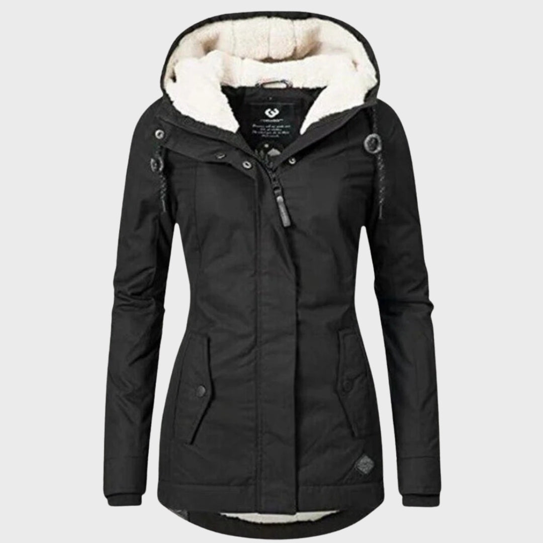 Manteau en coton stylé avec capuche