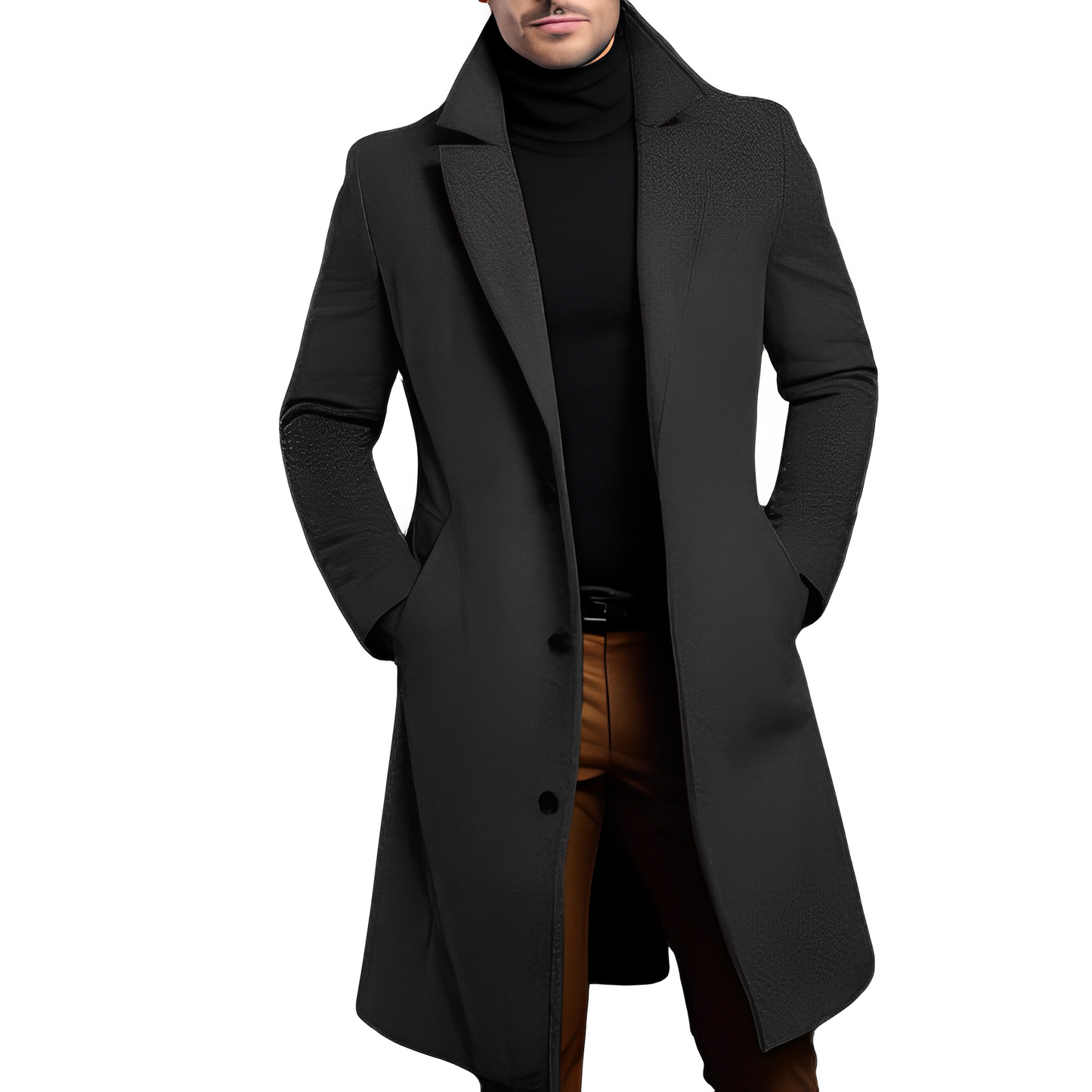 Trench-coat stylé pour homme en laine