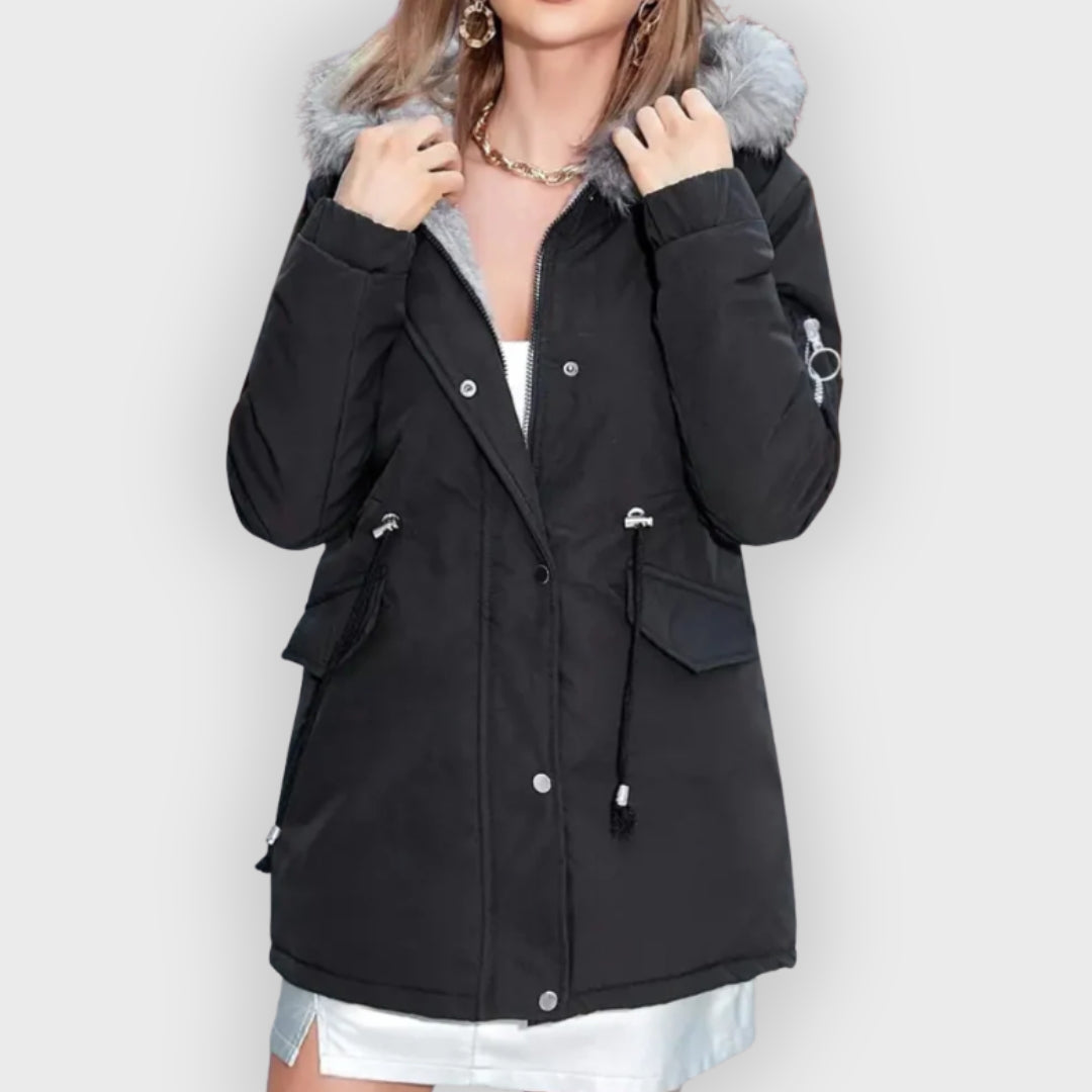 Parka chaud mi-long pour femme