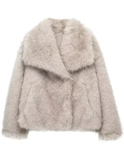 Manteau de fourrure élégant pour femme design de luxe