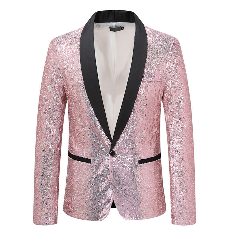 Blazer élégant à sequins pour homme, tenue de soirée