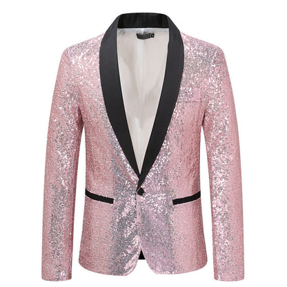 Blazer élégant à sequins pour homme, tenue de soirée